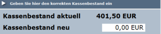 1. Kassenbestand