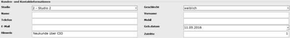 1. Kunden- und Kontaktinformationen