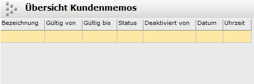 4. Übersicht Kundenmemos