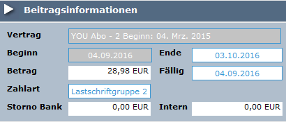 5. Beitragsinformationen
