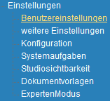 1. Menueleiste