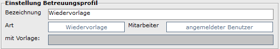 1. Einstellungen Betreuungsprofil