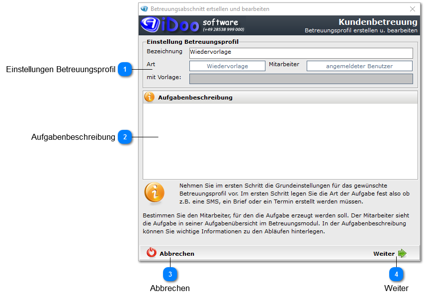 Aidoo Manage - Betreuung Betreuungsabschnitt erstellen und bearbeiten