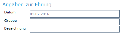 1. Ehrungsinformationen