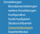 1. Menueleiste