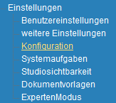 1. Menueleiste