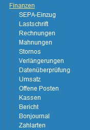 1. Menueleiste
