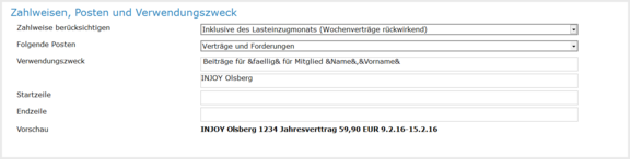 5. Zahlweisen, Posten, Verwendungszweck