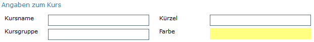 1. Angaben zum Kurs