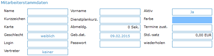 3. Mitarbeiterstammdaten