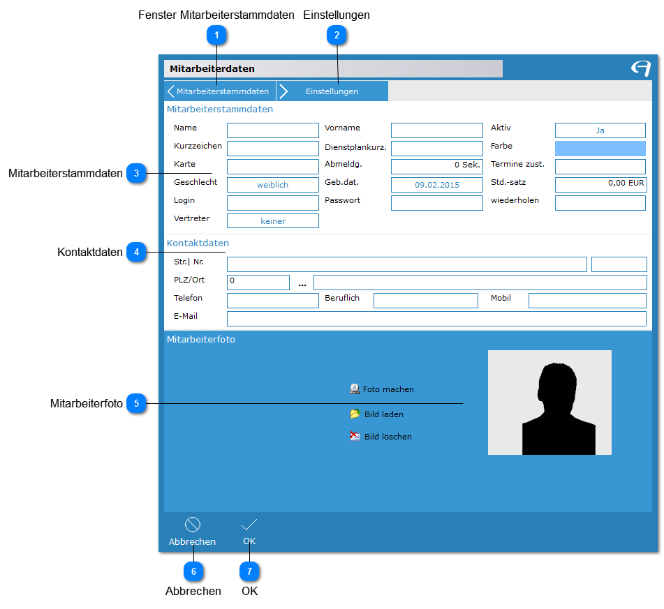 Aidoo Manage - Mitarbeiter Mitarbeiterdaten