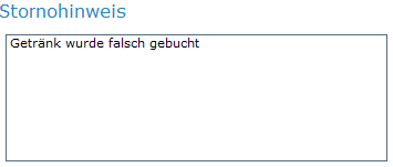 7. Stornierungshinweis