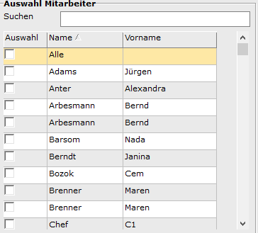 3. Auswahl Mitarbeiter