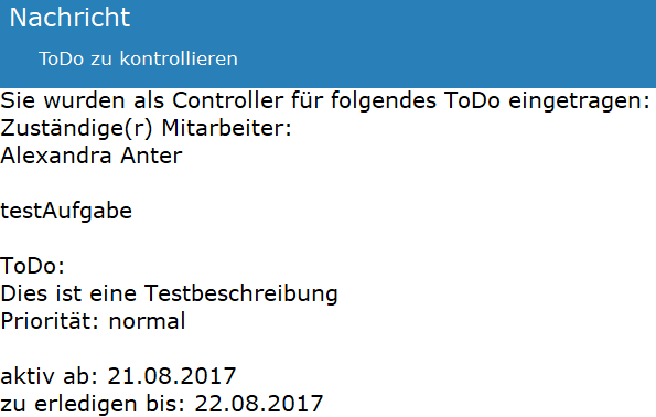 10. Anzeige Nachricht