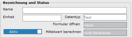 1. Bezeichnung und Status