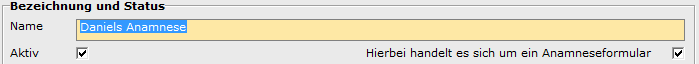 1. Bezeichnung und Status