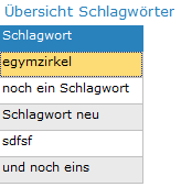 6. Übersicht Schlagwörter