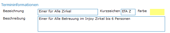 6. Termininformationen