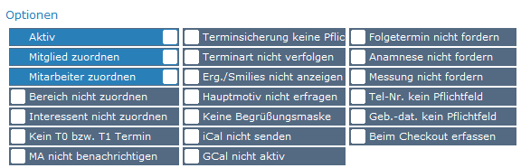 8. Optionen