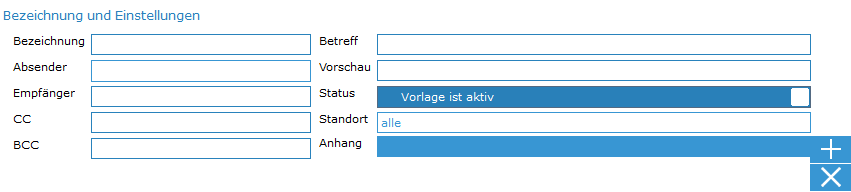 1. Bezeichnung und Einstellungen
