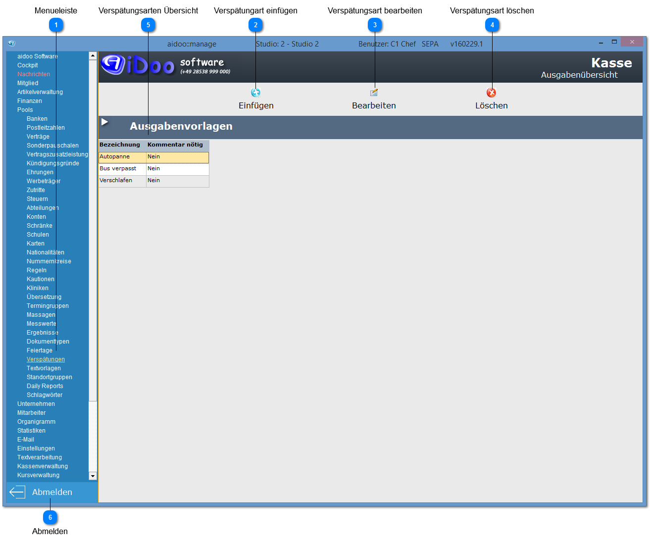 Aidoo Manage - Pools Verspätungen