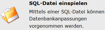 5. SQL-Datei einspielen