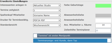 6. Erweiterte Einstellungen
