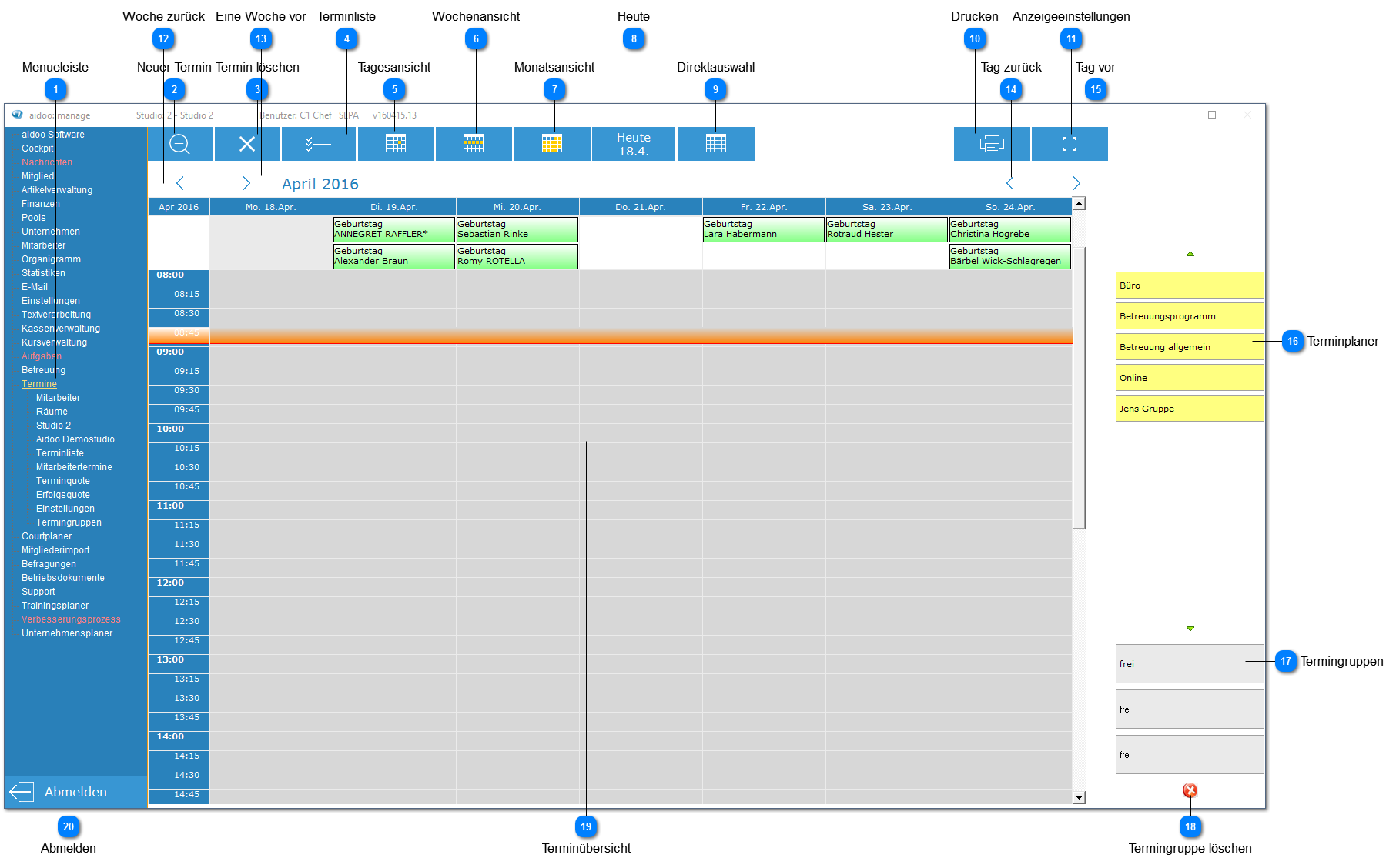 Aidoo Manage - Termine