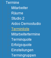 1. Menueleiste
