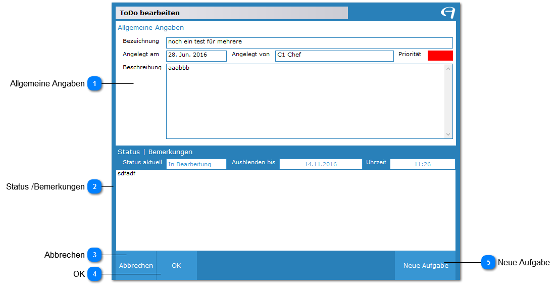 Aidoo Manage - ToDo bearbeiten