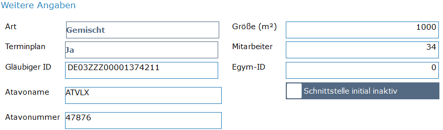 8. Unternehmensdaten
