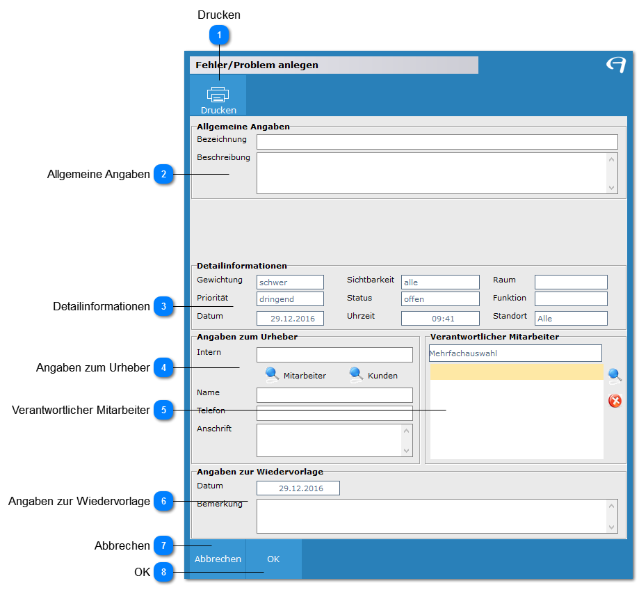 Aidoo Manage - Verbesserungsprozess Fehler/Problem anlegen