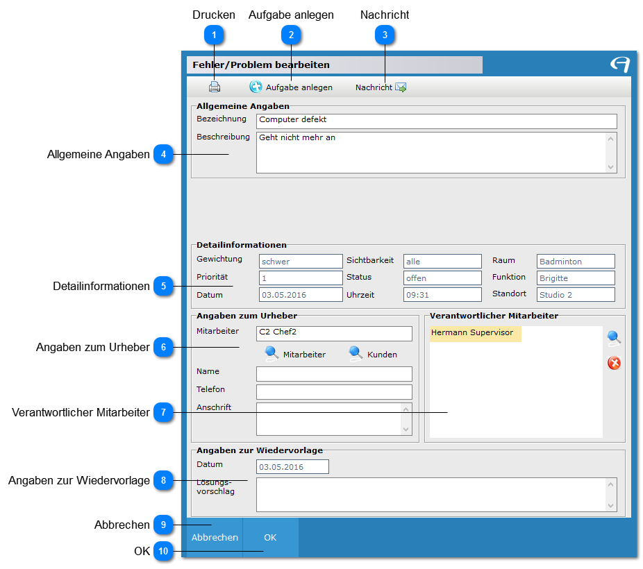 Aidoo Manage - Verbesserungsprozess Fehler/Problem bearbeiten