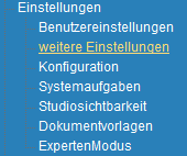 1. Menueleiste