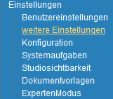 1. Menueleiste