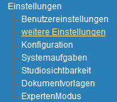 1. Menueleiste