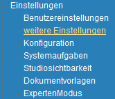 1. Menueleiste