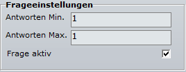 2. Frageeinstellungen