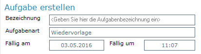 1. Aufgabe erstellen