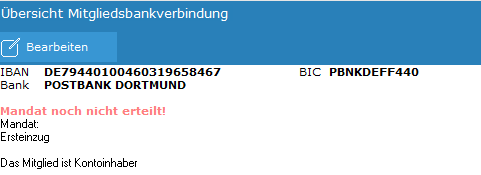 4. Bankverbindung