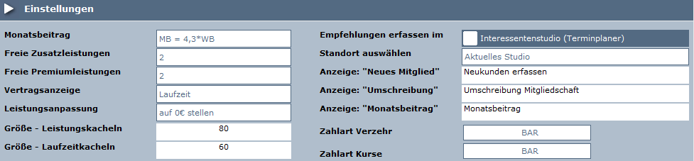 4. Einstellungen